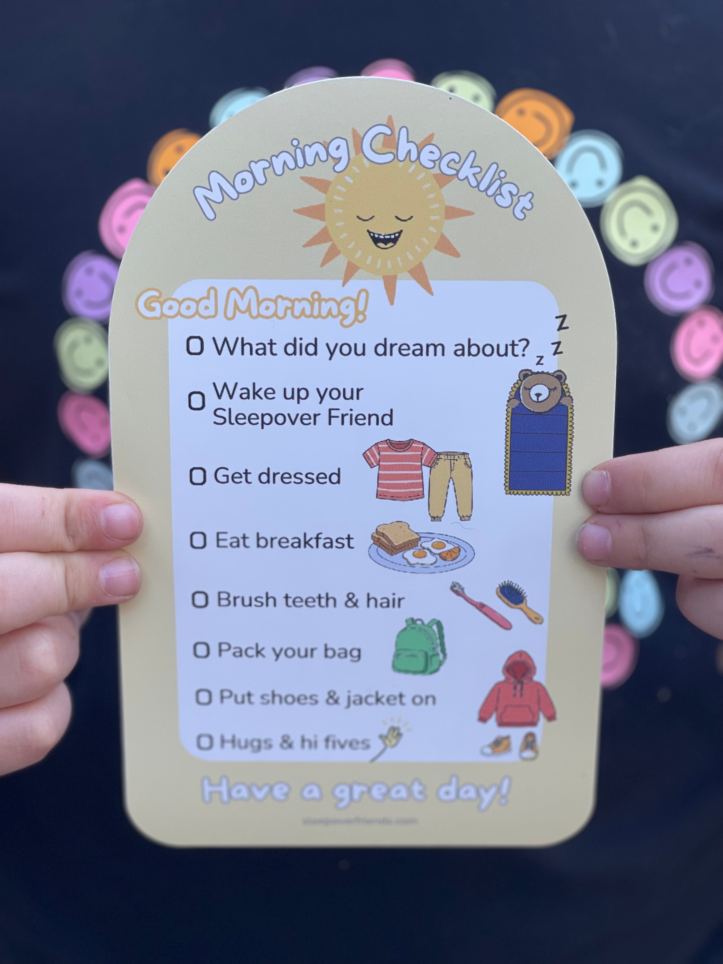 Sleep Over Morning Routine Morning CHECKLISTS – Sleepover Friends